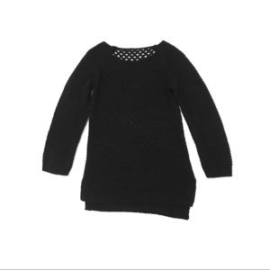 Black crochet sweater